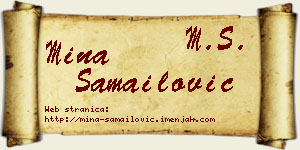 Mina Samailović vizit kartica